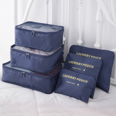 6P/Navy/Travel Luggage Bag/Assistant/Travel/Trunk/Clear Up