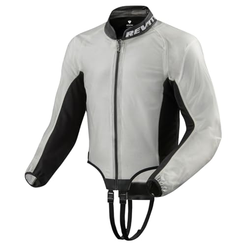 REVIT! Trackmaster H2O Motorcycle Rain Jacket TransparentBlack - Large