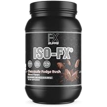 FXSUPPS Iso-Fx Whey Isolate Protein Powder Chocolate Flavored Drink | Low Carb with BCAAs | Post Workout Recovery Supplement Mix for Men and Women | Boosts Strength and Muscle Growth (2 Pounds)