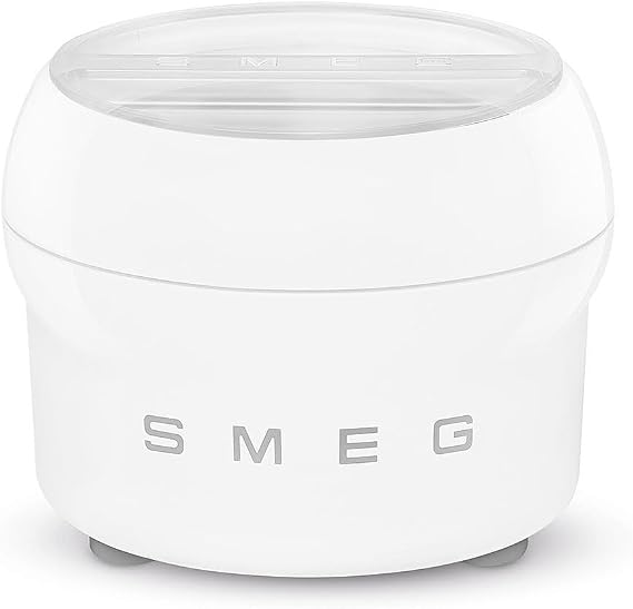 SMEG SMIC02 Ice Cream Maker Additional Bowl Double-Walled Cooling Container with Transparent Lid, 1.1L Capacity Compatible with SMIC01 Ice Cream Maker & Stand Mixers