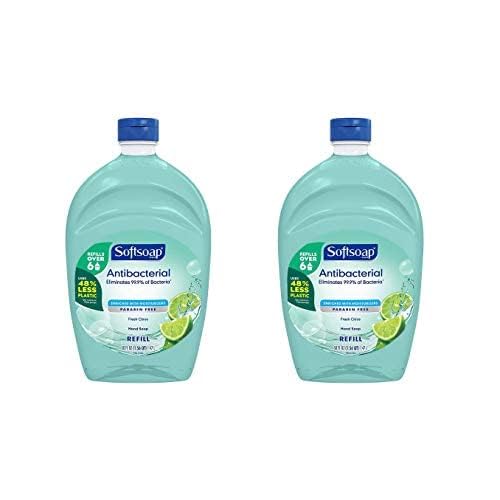 SOFTSOAP Antibacterial Liquid Hand Soap Refill, Fresh Citrus, 2 x 50 Ounce Bottle , Bathroom Soap, Bulk Soap, Moisturizing Antibacterial Set
