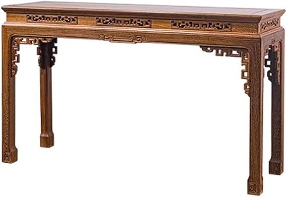 Altar Table Buddha Statue Buddha Altar Chinese-style Entrance Table Solid Wood Buddhist Altar Flat Head Case Ornaments Display Table (size: S: 55 Inches M: 62 Inches) Buddha Board Buddha Incense Holde