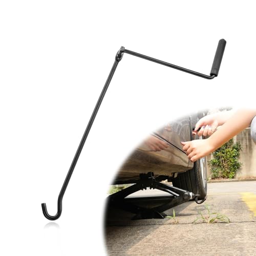 Car Scissor Lift Jack Crank Handle, Metal Tire Wheel Lug Handle Wrench Auto Repair Tool, Efficient Scissor Jack Crank Professional Hand Tool for Cars Trucks Vans Trailers