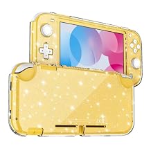 DLseego Protective Case for Nintendo Switch Lite, Glitter Bling Transparent Hard PC Cover with Shock-Absorption and Anti-Scratch Design Protective Case - Crystal Glitter