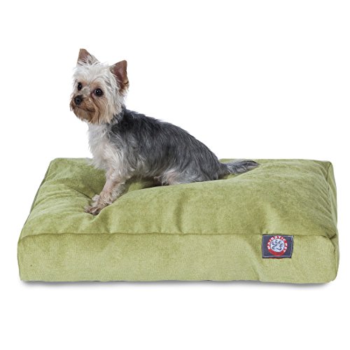 Majestic Pet Villa Rectangle Dog Bed Washable Non Slip Comfy Pet Bed Crate Bed with Removable Washable Cover Kennel Bed for Sleeping, Polyester Fiber, Large, Apple