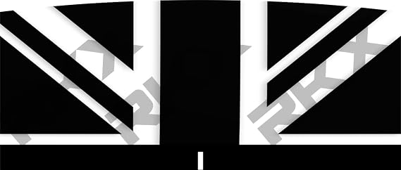 Union Jack Spoiler Decal Compatible with Jaguar F-Type 2014-2021 British UK Flag Coup Sticker (Matte Black)