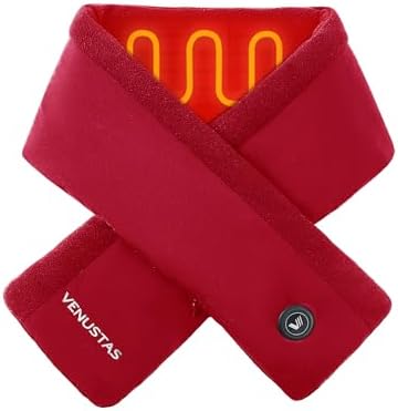 Venustas Heated Scarf with Battery, Up to 20H Runtime, Rechargeable Heated Neck Warmer for Women Men