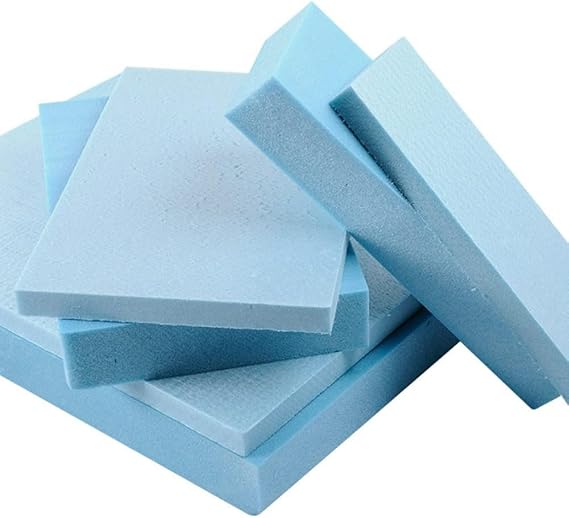 Blue Square High Density Foam Sheet,1"/2"/3"/4"/5"/6" Thick Upholstery Foam Sofa Chair Seating Pad Bench Cushion Replacement,DIY Project Craft Foam Cut to Any Size (1" Thick - 12"x12")