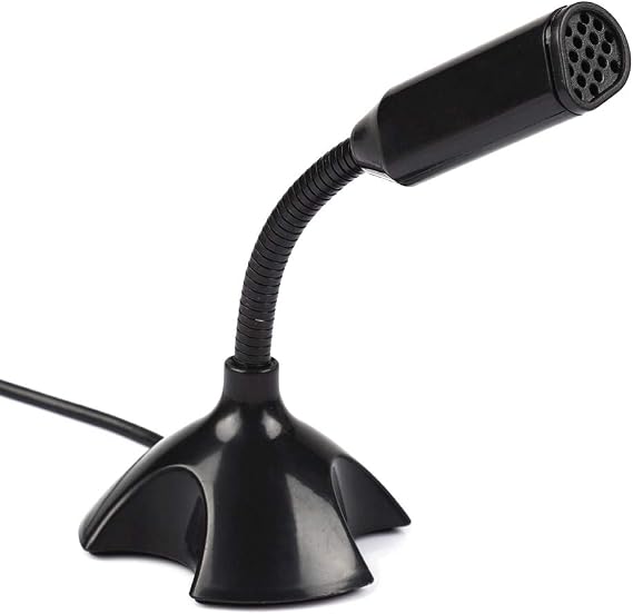 Mini Desktop Stand Mic Condenser USB 2.0 Flexible Microphone for PC Laptop for Online Chatting, Recording,Gaming