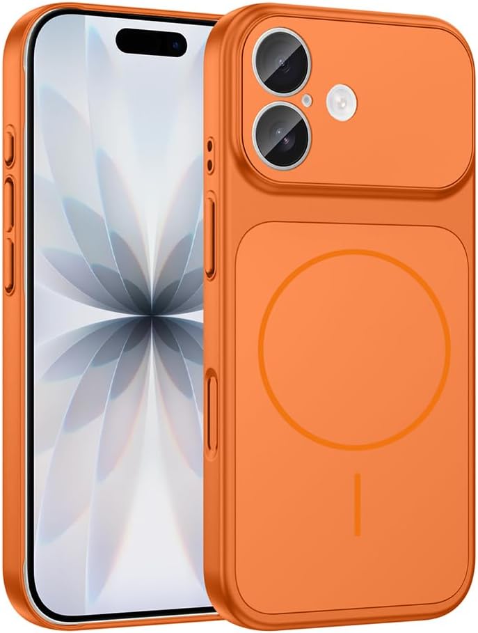 Spia Apple iPhone 17 ile Uyumlu Kılıf Turuncu Sorm Kablosuz Şarj Özellikli Kapak Apple iPhone 17 ile Uyumlu, Turuncu