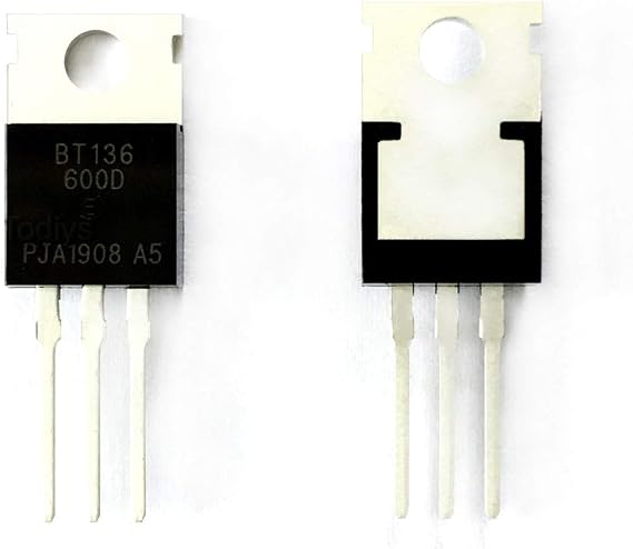 20Pcs BT136-600D TO-220 Triacs Thyristor IC Chip BT136-600 | Substitute for TO-220 NTE56050 ECG56050