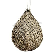 Harrison Howard Slow Feed Hay Net for Horses, 40 Inch Hay Bag Holds 12 Flakes, 2 Inch Mesh Durable Hanging Feeder for Stable, Pasture & Livestock-Blue