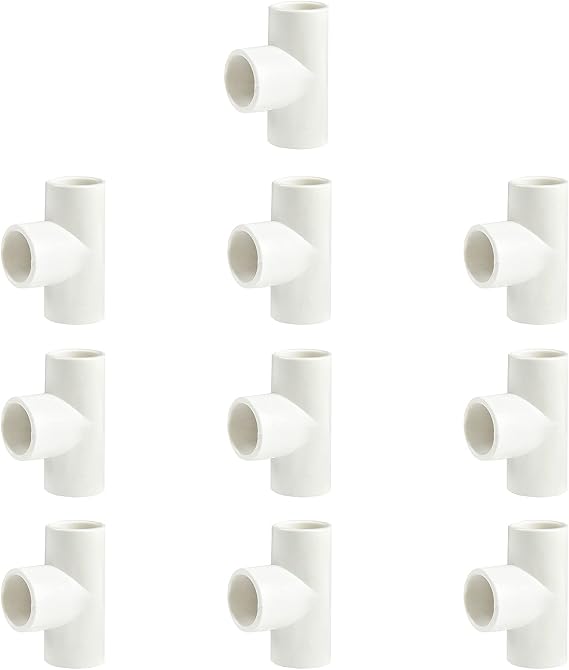 10pcs 3-Way PVC Tee PVC Pipe Fittings