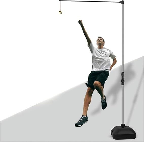 Adjustable Vertical Jump Tester with Bell, Floor Standing High Jump Training Equipment, Metal Jumping Measurement Tool, Jump Challenger Aid Device,XL