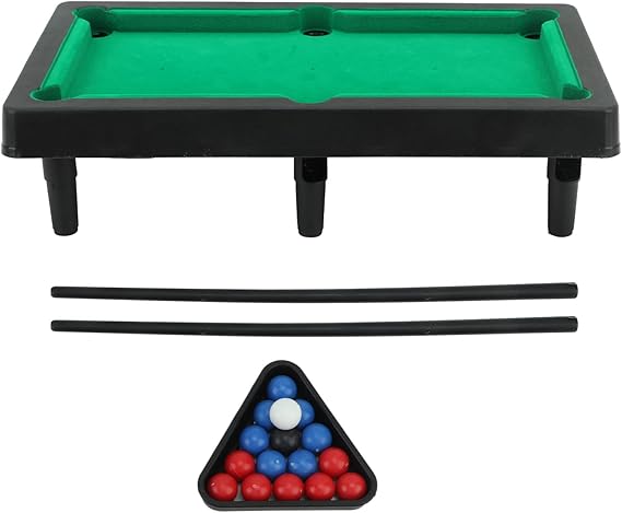 Mini Pool Table Interactive Simulation Miniature Billiard Pool Game Set for Desktop Decoration Ornament