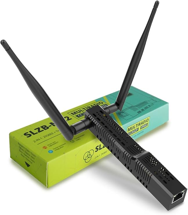 SMLIGHT SLZB-MR2U (2026 Model) Zigbee 3.0 to Ethernet,USB,and WiFi Gateway Coordinator with PoE,Universal Gateway for Home Assistant/ Zigbee2MQTT/ZHA,Wireless Zigbee 3.0 USB Adapter
