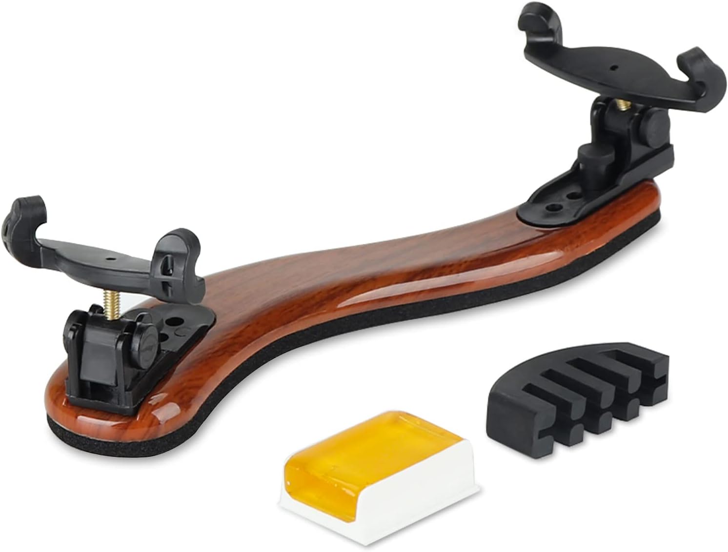 LMS Violin Shoulder Rest for 1/2 Size Collapsible Shoulder Rest for Violin with Adjustable Feet Comfortable Foam Pad Mute for Kids Adults (1/2)