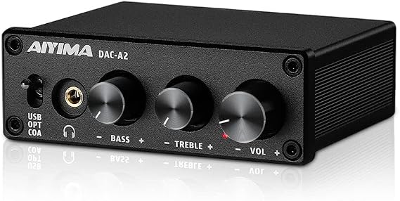 AIYIMA DAC-A2 Headphone Amplifier & Desktop DAC for PC, MAC and Gaming