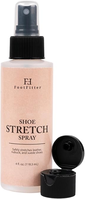 FootFitter Premium Shoe & Boot Stretch Spray, Professional Shoe Softener | Leather, Suede, Canvas & Synthetic Material Shoe Spray for Tight Fits, Safely Stretches Up to 12 a Size (Made in USA)