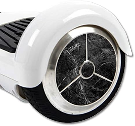 MightySkins Skin Compatible with Hover Balance Board Scooter Wheels Mini Board Unicycle Bluetooth wrap Cover Sticker Black Marble