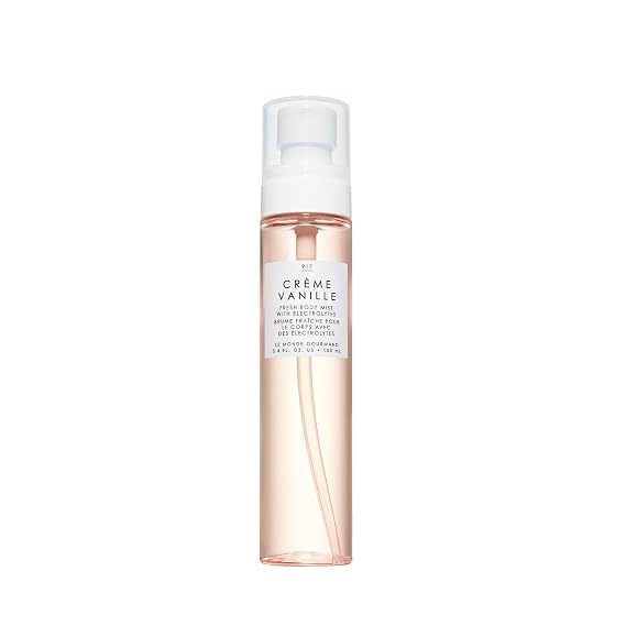 Le Monde Gourmand Creme Vanille Fresh Mist for Women, Hydrating Body Spray with Electrolytes, Vanilla Brown Sugar Amber Scent, Vegan & Cruelty Free, 3.4 fl oz (100 ml)
