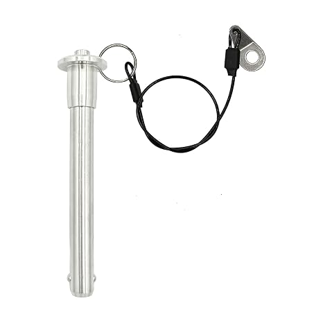 1 Pcs Stainless Steel Ring Handle Locking Pin Ball Lock pins Quick Release pin with Button Locating pins Safety pins (0.31" x 2.56")