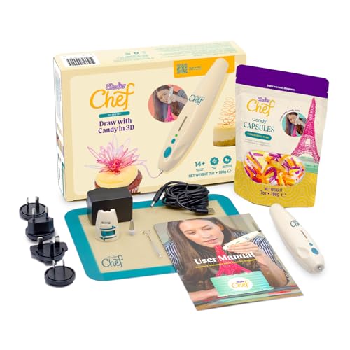 3Doodler Chef 3D Candy Pen Set, Includes Refill Candy Capsules, Suitable for Vegetarians