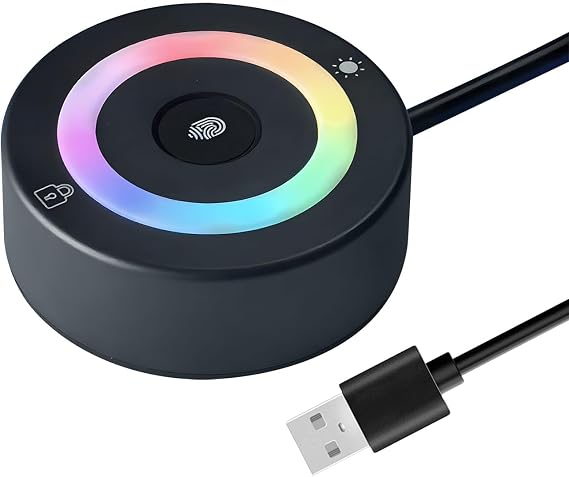 Fido Certified Fingerprint Device for Web Accounts Access and Touch-Sensitive Light Feature Windowslogin Fingerprint Reader