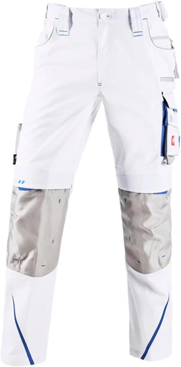 Engelbert Strauss e.s.Motion 2020 White Premium Work Trousers with Knee Pockets
