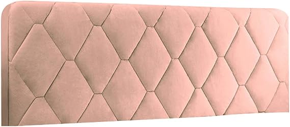 Cushion Headboard Cover, Velvet Bed Headboard Slipcover Protector Stretch Solid Color Padded Dustproof Cover Quilted Bed Head Covers for Twin Queen Full California King Size Beds 83inch Camel