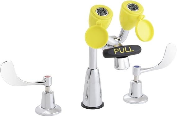 Speakman SEF-1800-CA Eyesaver Classic Widespread Laboratory Faucet with Integrated Emergency Eyewash