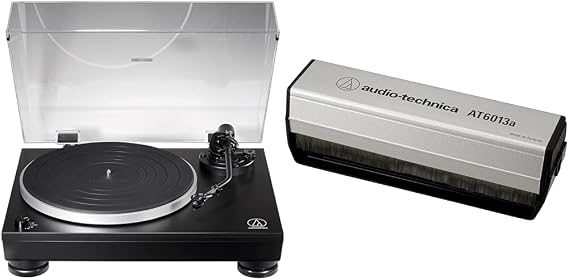Audio-Technica AT-LP5X Fully Manual Direct-Drive Turntable & AT6013a Dual-Action Anti-Static Record Cleaner