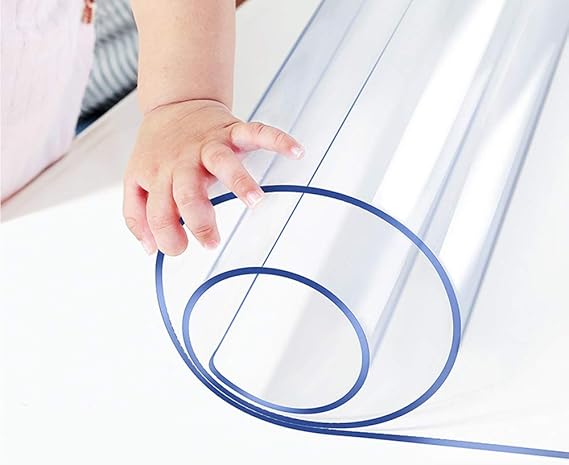 Wadrac 1.5mm Clear Desk Cover Protector 28x32 Inch Clear Vinyl Table Cover Rectangular Vinyl Desk Pad PVC Plastic Table Cover for Office Dresser Night Stand Computer & Writing Desk Tabletop Easy Clean