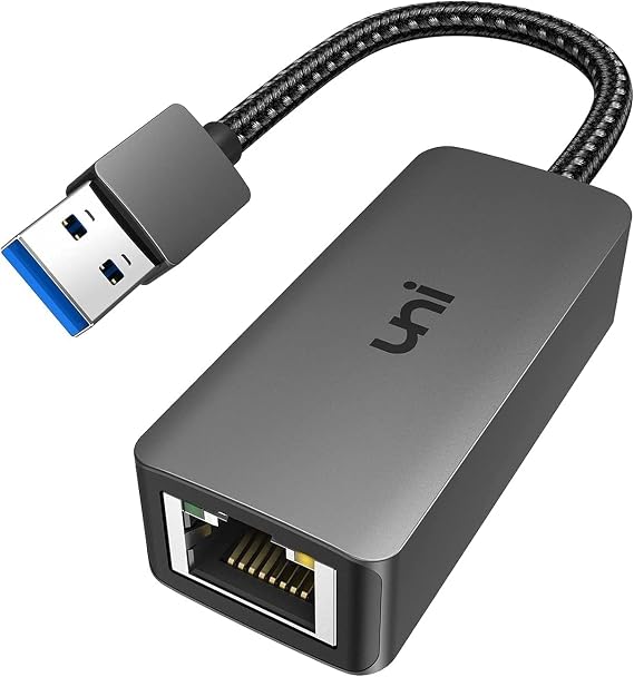 uni USB to Ethernet Adapter,Driver Free USB 3.0 to Gigabit Ethernet Adapter