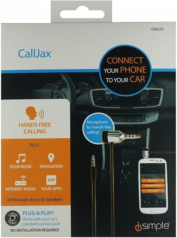 iSimple ISMJ33 Hands Free Plug and Play Car Kit - Frustration-Free Packaging - Black