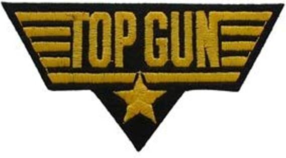 EagleEmblems PM0246 PM0246 Patch-USN,TOP Gun,Gold (4.25'')