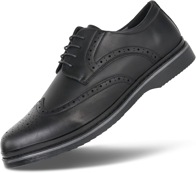 Hawkwell Men's Plus Size Wingtip Brogue Oxfords Dress Shoes US Size 13 14 15 16 17