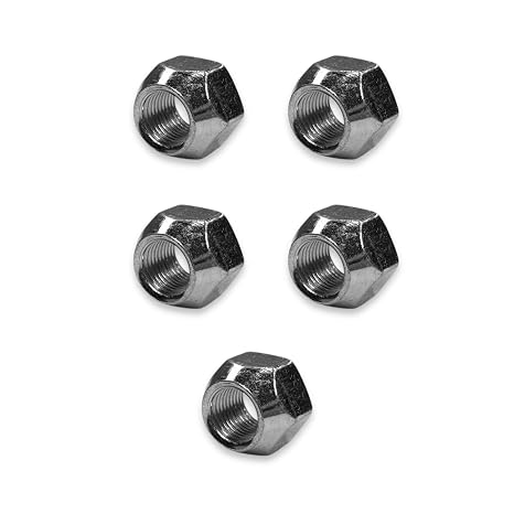 BCP Fasteners 1/2-20 Zinc-Plated Open End Acorn Lug Nuts, 5 Pack