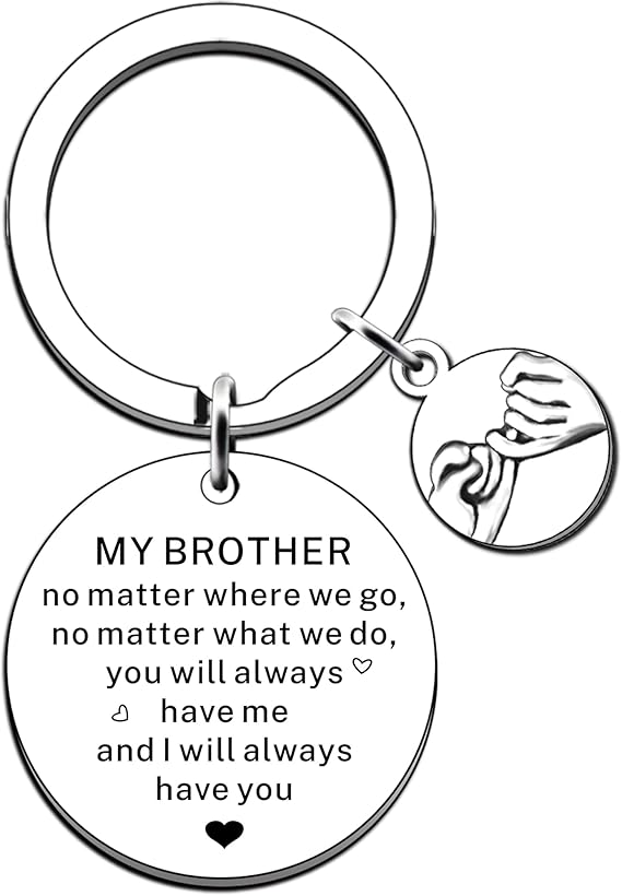 JMIMO Brother Gifts Brother Birthday Christmas Graduation Gifts Special personalised Brother Keyring presents