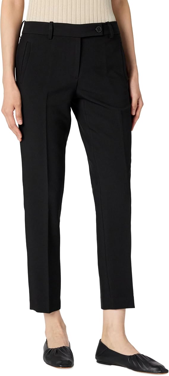 Karl Lagerfeld Women's Straight Leg Belted Suit Pant