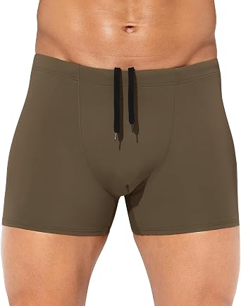 Casey Kevin Mens Swim Trunks Sexy Swim Briefs Square Leg Mens Swimsuit Quick-Dry Bathing Suit Swimwear
