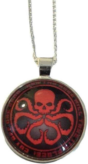 EC Trading Hydra Symbol Glass Dome Necklace with 20" Chain