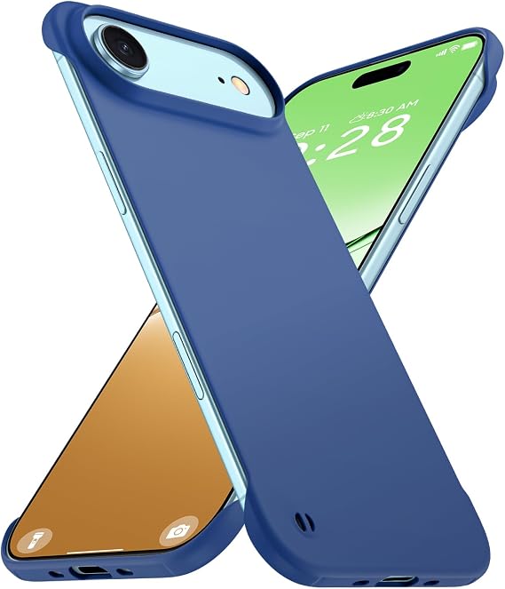 GRECAZO Slim Borderless Case for iPhone Air, Ultra Thin, Blue