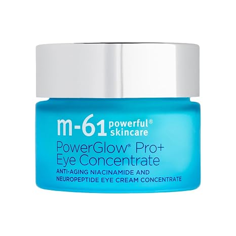 m-61 PowerGlow Pro+ Eye Concentrate, 0.5 Fl Oz | Super Strength Eye Cream Concentrate, With BHAs, AHAs, and Niacinamide, To Firm and Brighten