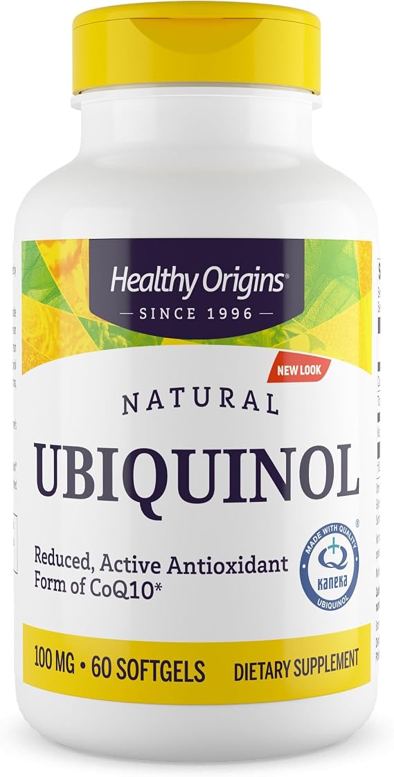 Healthy Origins Ubiquinol CoQ10 100 mg, Kaneka QH, 60 Softgels