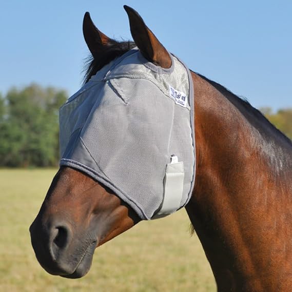 Cashel Crusader Fly Mask, Standard (Grey, Yearling)
