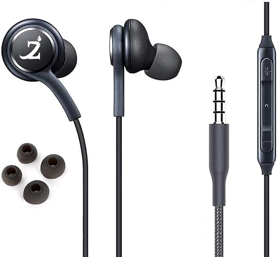 ZAMZAM PRO Stereo Headphones Works for Sony Xperia 5 II with Hands-Free Built-in Microphone Buttons + Crisp Digital Titanium Clear Audio! (3.5mm, 1/8 inch)