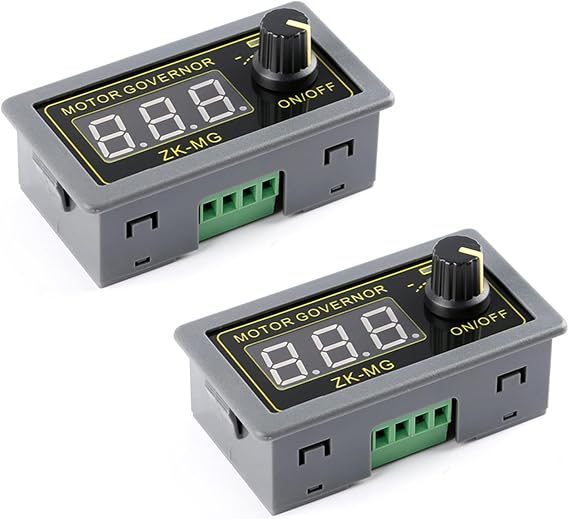 2Pcs ZK-MG PWM Motor Driver DC 5V 12V 24V Motor Speed Controller Adjustable Speed Regulator Digital Encoder Duty Cycle Frequency Housing with Stepless Variable Rotary Switch Signal Generator