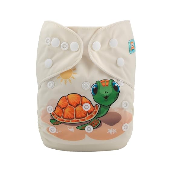ALVABABY Baby Cloth Diaper One Size Adjustable Washable Reusable for Baby Girls and Boys 1 Pack with 2 Inserts YD152-2T