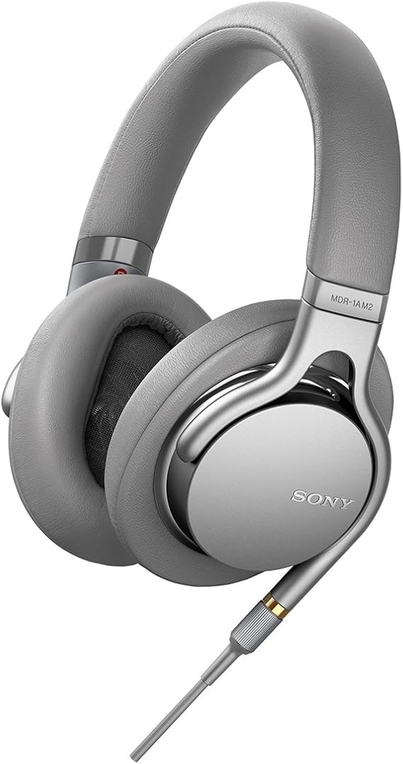 Sony MDR-1AM2 MDR-1AM2 S : High Resolution Sealed Foldable, Detachable Cable/Balanced Connection, Φ4.4 Cable Included, Remote Control/Microphone, 2018 360 Reality Audio Certified Model, Silver MDR-1AM2 S